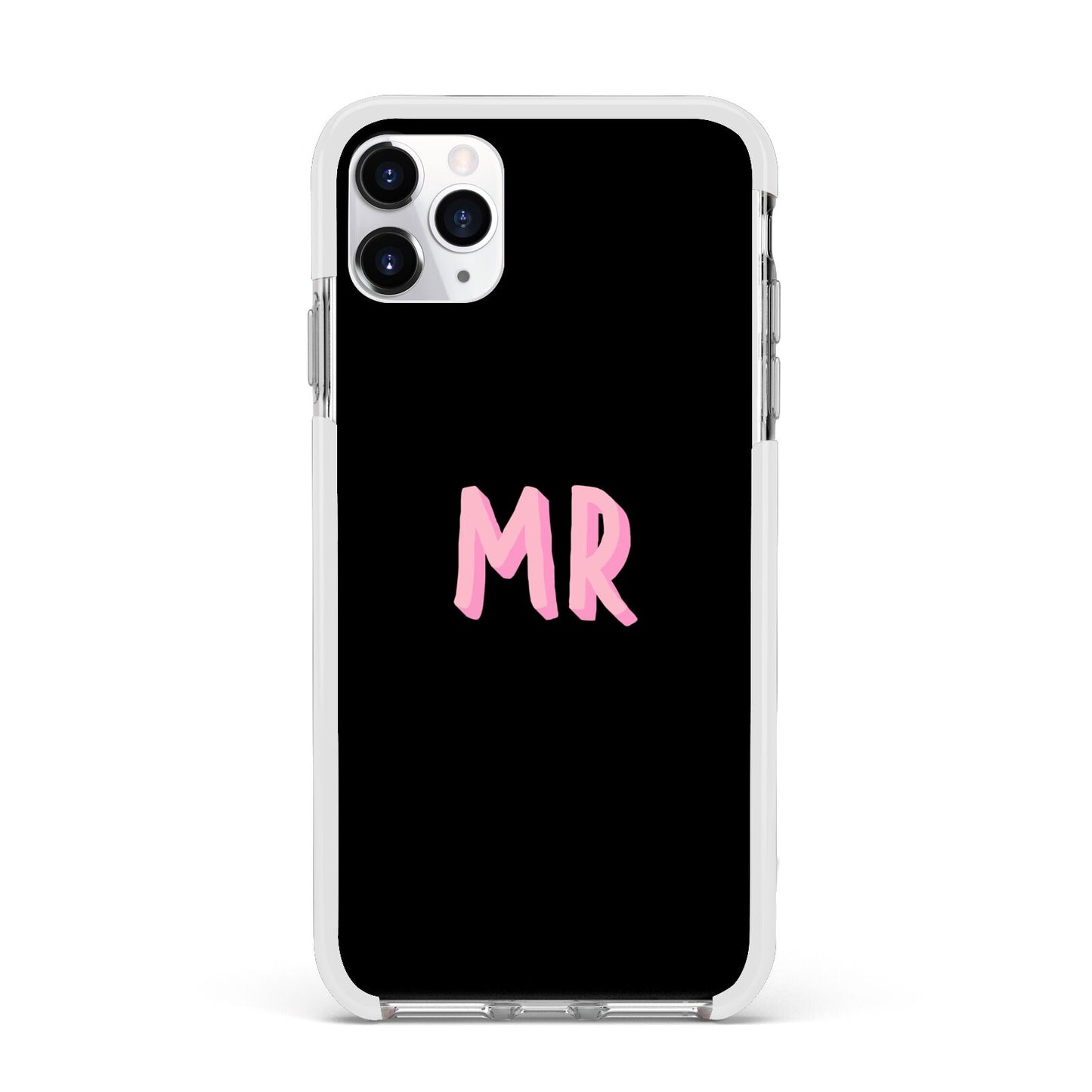 Mr Apple iPhone 11 Pro Max in Silver with White Impact Case