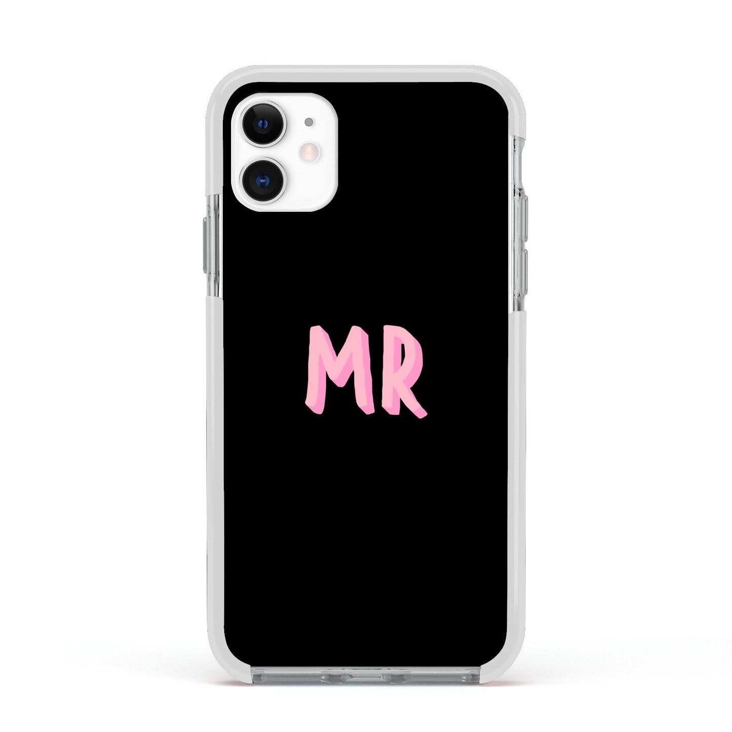 Mr Apple iPhone 11 in White with White Impact Case