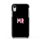 Mr Apple iPhone XR Impact Case Black Edge on Silver Phone