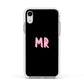 Mr Apple iPhone XR Impact Case White Edge on Silver Phone
