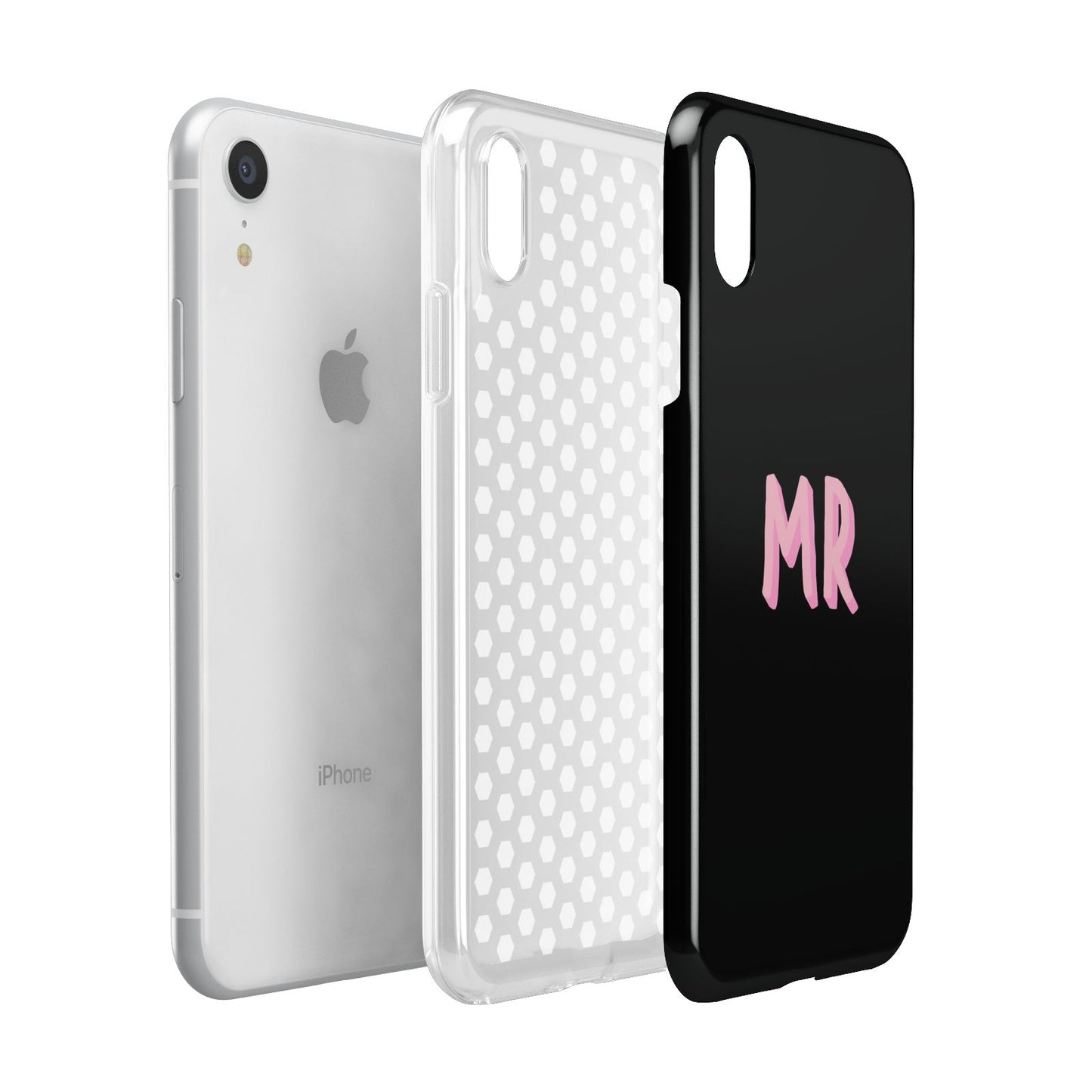 Mr Apple iPhone XR White 3D Tough Case Expanded view