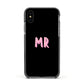 Mr Apple iPhone Xs Impact Case Black Edge on Black Phone