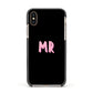 Mr Apple iPhone Xs Impact Case Black Edge on Gold Phone