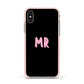 Mr Apple iPhone Xs Impact Case Pink Edge on Gold Phone