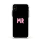 Mr Apple iPhone Xs Impact Case White Edge on Black Phone