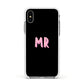 Mr Apple iPhone Xs Impact Case White Edge on Silver Phone