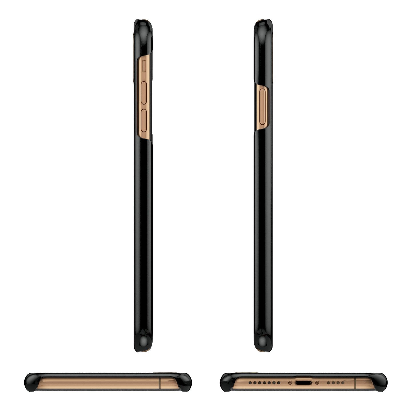 Mr Apple iPhone Xs Max 3D Wrap Snap Case Angled Images