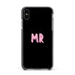Mr Apple iPhone Xs Max Impact Case Black Edge on Black Phone
