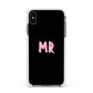 Mr Apple iPhone Xs Max Impact Case White Edge on Black Phone