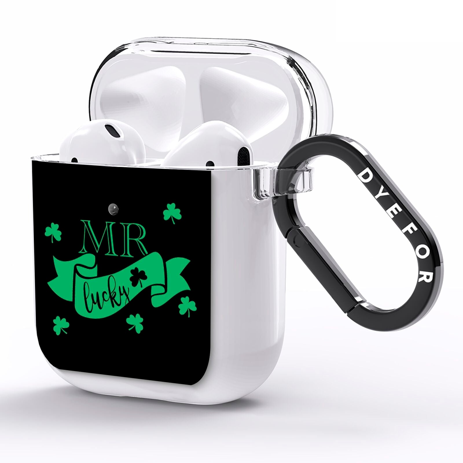 Mr Lucky AirPods Clear Case Side Image