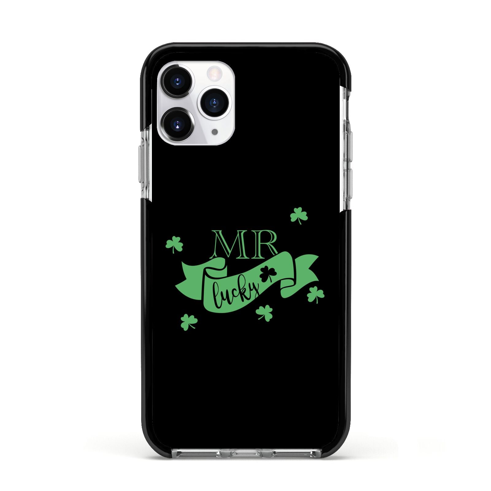 Mr Lucky Apple iPhone 11 Pro in Silver with Black Impact Case