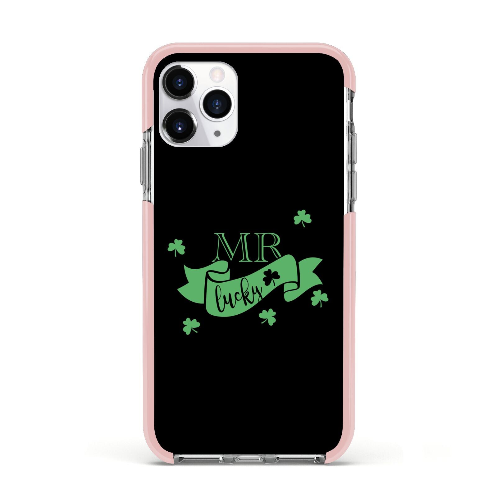 Mr Lucky Apple iPhone 11 Pro in Silver with Pink Impact Case