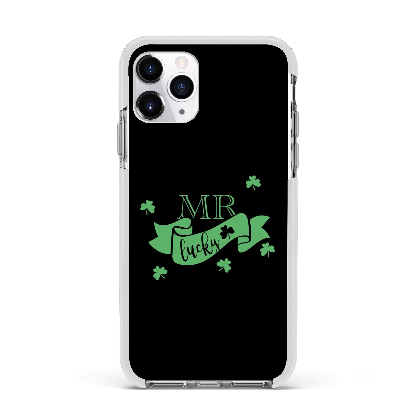 Mr Lucky Apple iPhone 11 Pro in Silver with White Impact Case