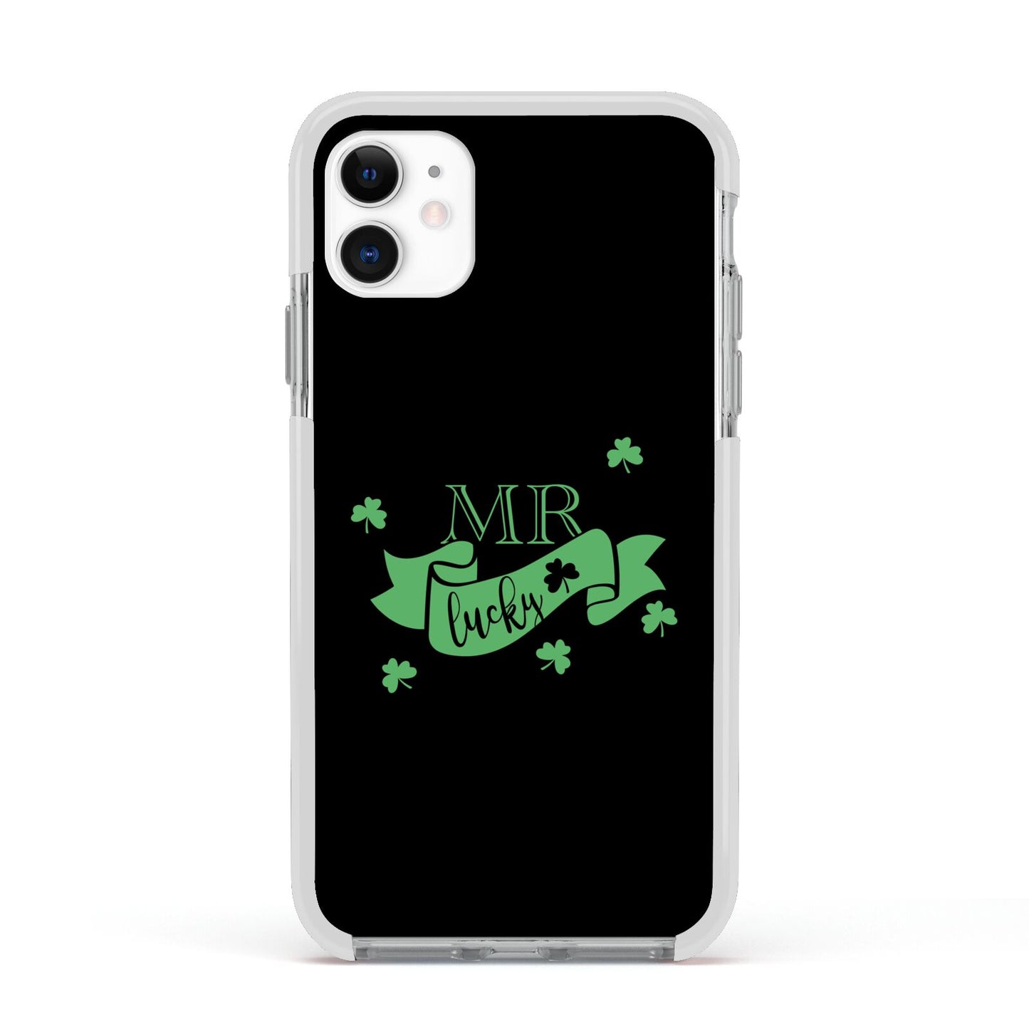 Mr Lucky Apple iPhone 11 in White with White Impact Case