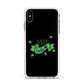 Mr Lucky Apple iPhone Xs Max Impact Case White Edge on Silver Phone