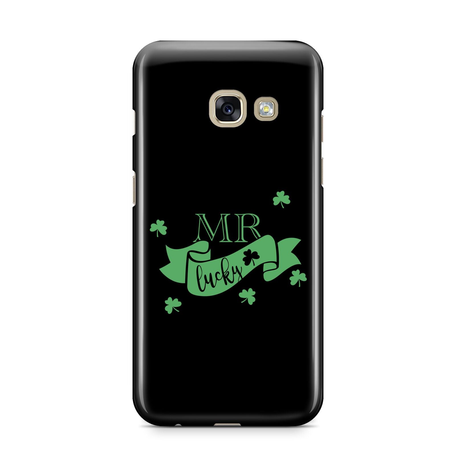 Mr Lucky Samsung Galaxy A3 2017 Case on gold phone