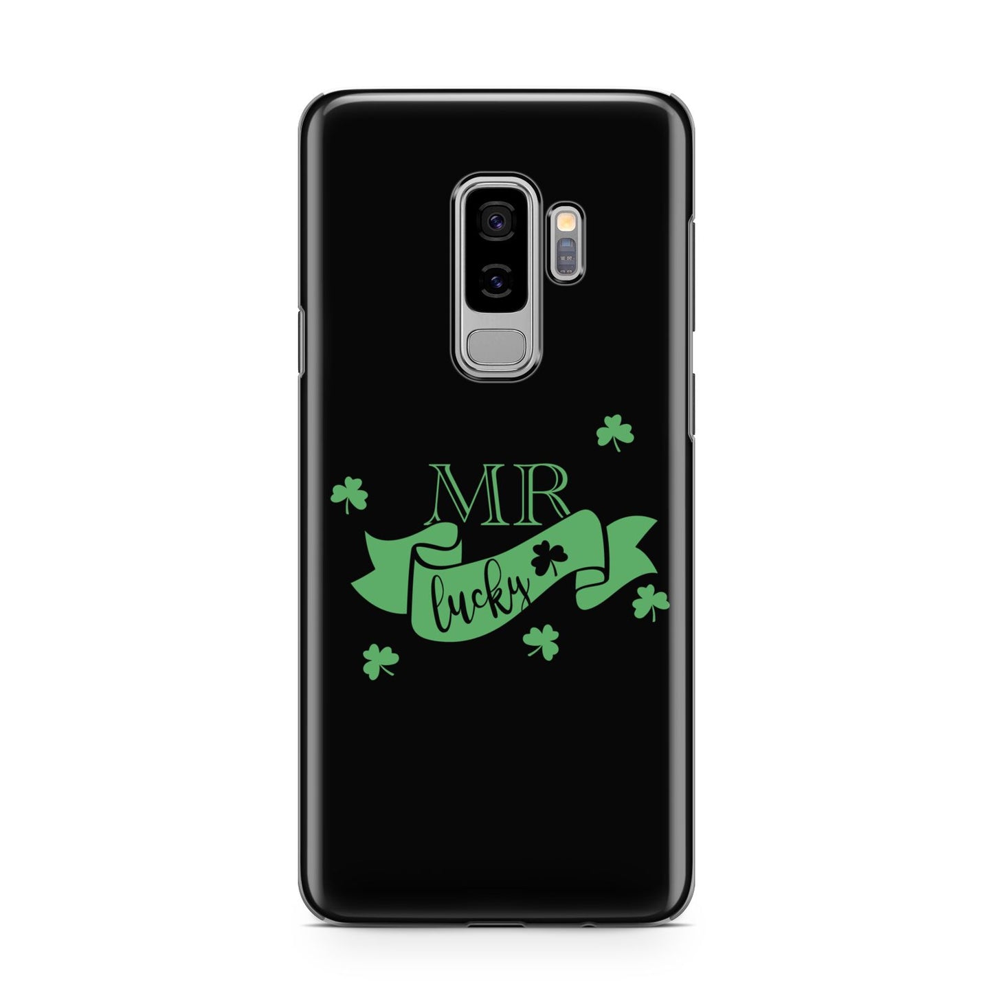 Mr Lucky Samsung Galaxy S9 Plus Case on Silver phone