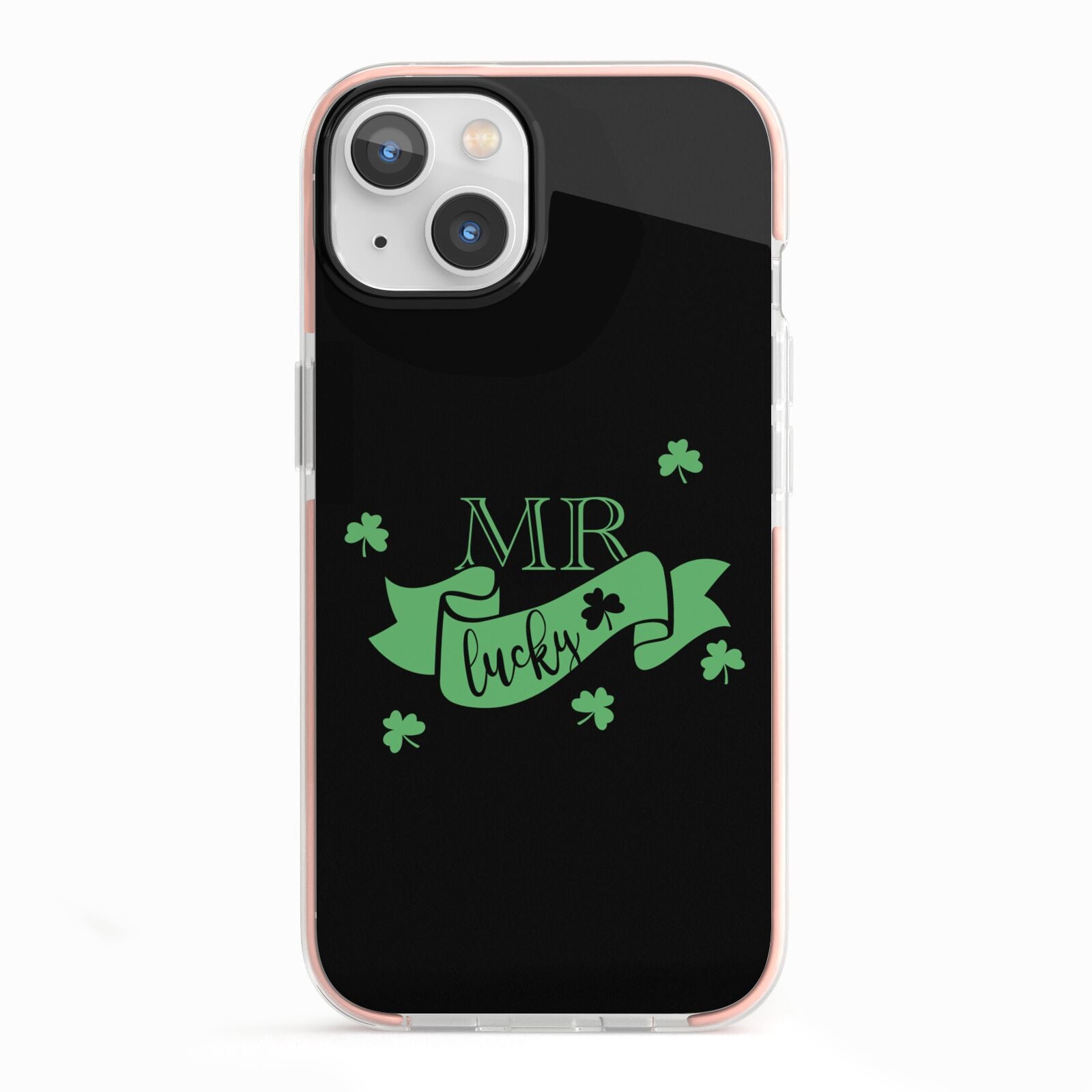 Mr Lucky iPhone 13 TPU Impact Case with Pink Edges