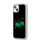 Mr Lucky iPhone 14 Plus Clear Tough Case Starlight Angled Image