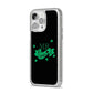 Mr Lucky iPhone 14 Pro Max Glitter Tough Case Silver Angled Image