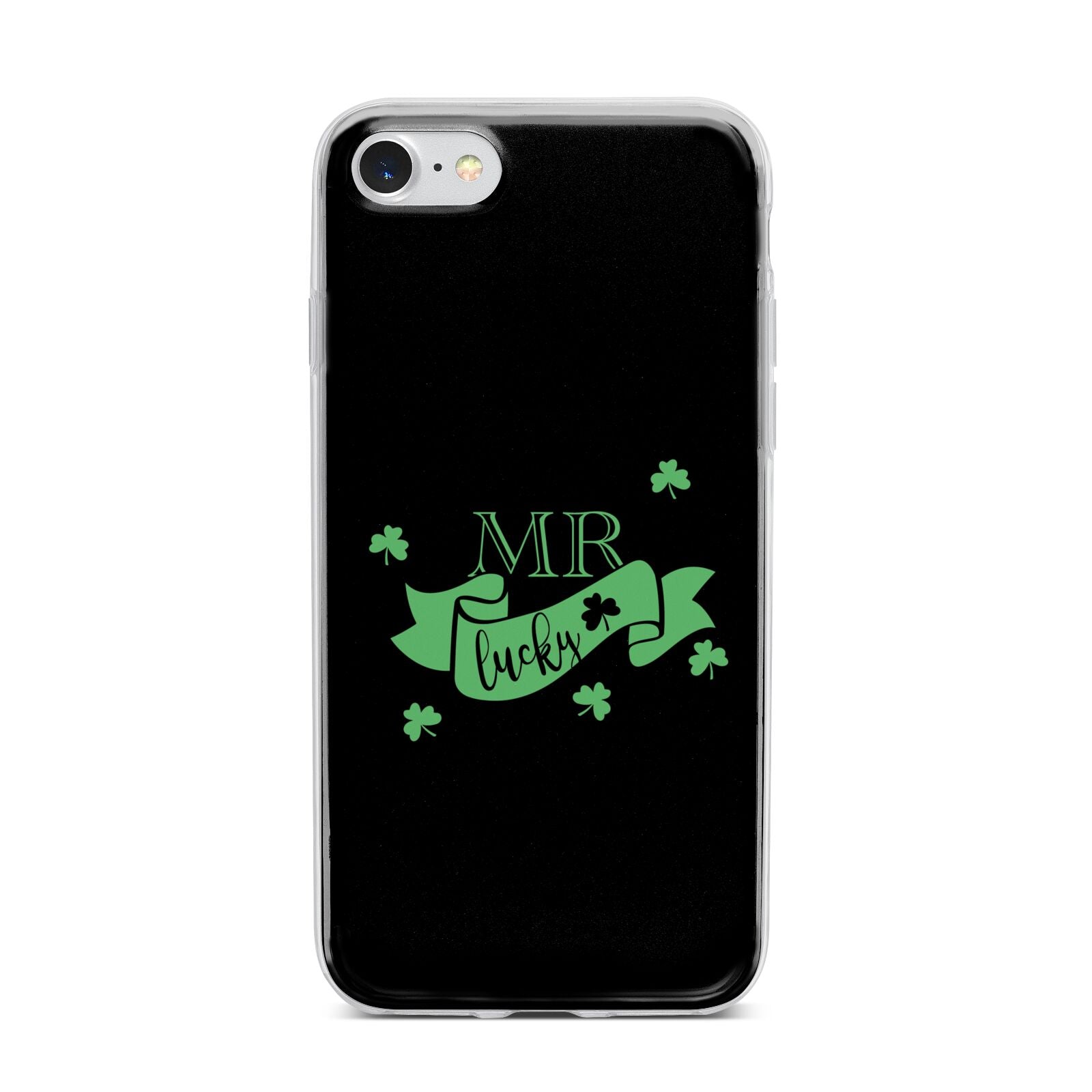 Mr Lucky iPhone 7 Bumper Case on Silver iPhone