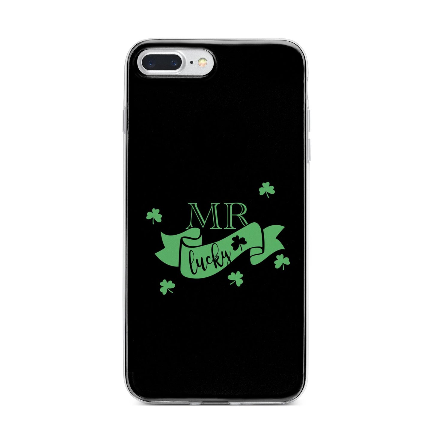 Mr Lucky iPhone 7 Plus Bumper Case on Silver iPhone