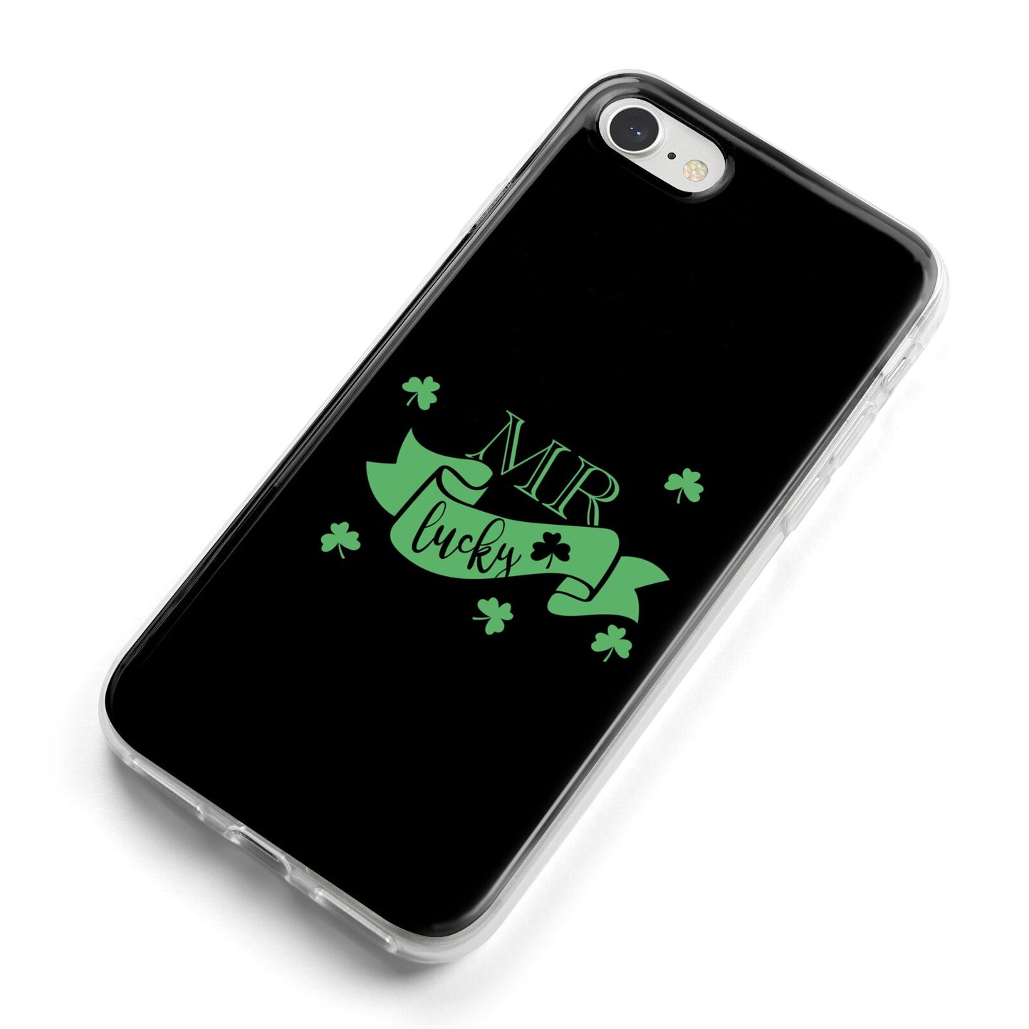 Mr Lucky iPhone 8 Bumper Case on Silver iPhone Alternative Image