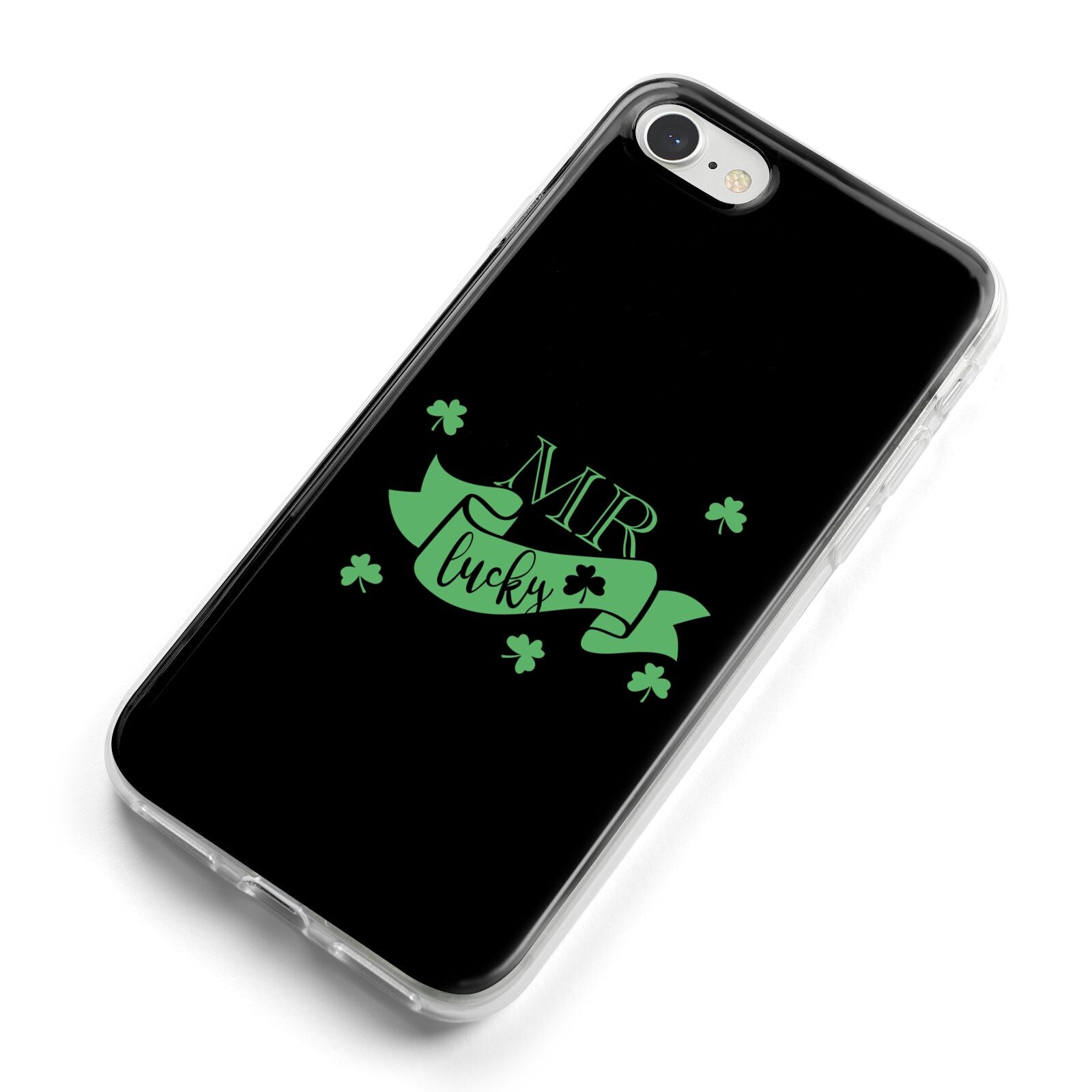 Mr Lucky iPhone 8 Bumper Case on Silver iPhone Alternative Image