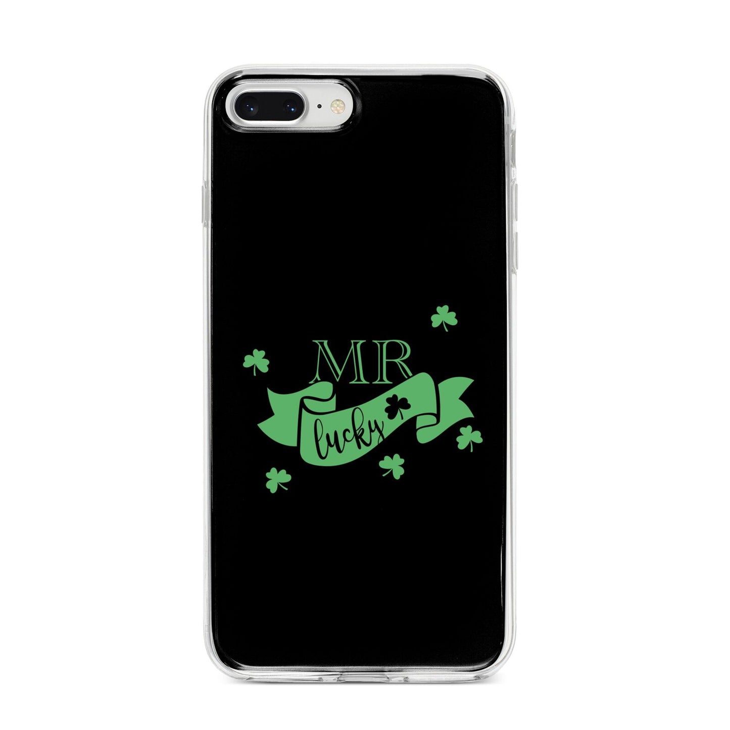 Mr Lucky iPhone 8 Plus Bumper Case on Silver iPhone