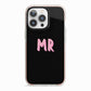 Mr iPhone 13 Pro TPU Impact Case with Pink Edges