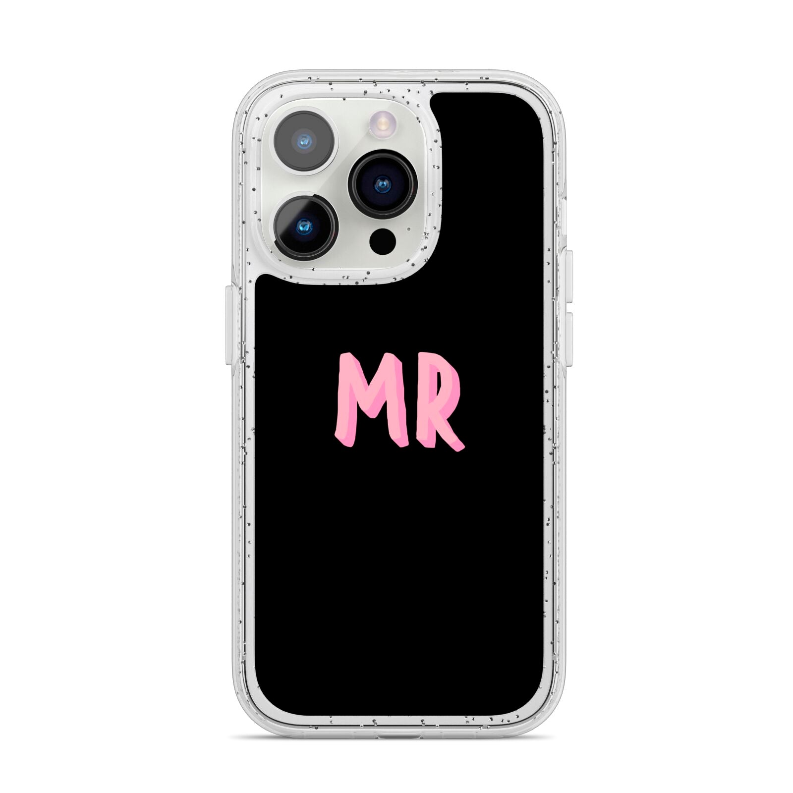 Mr iPhone 14 Pro Glitter Tough Case Silver