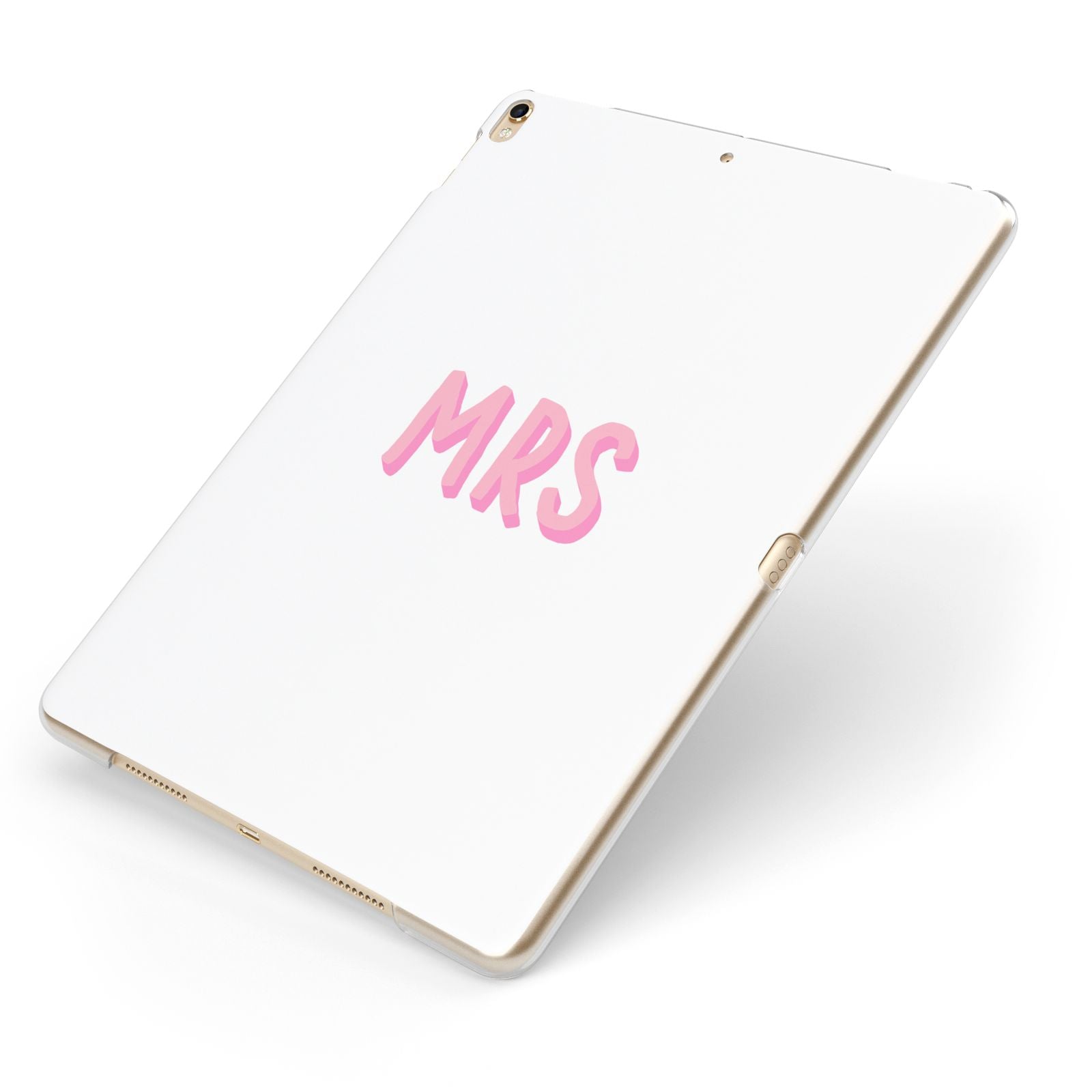 Mrs Apple iPad Case on Gold iPad Side View