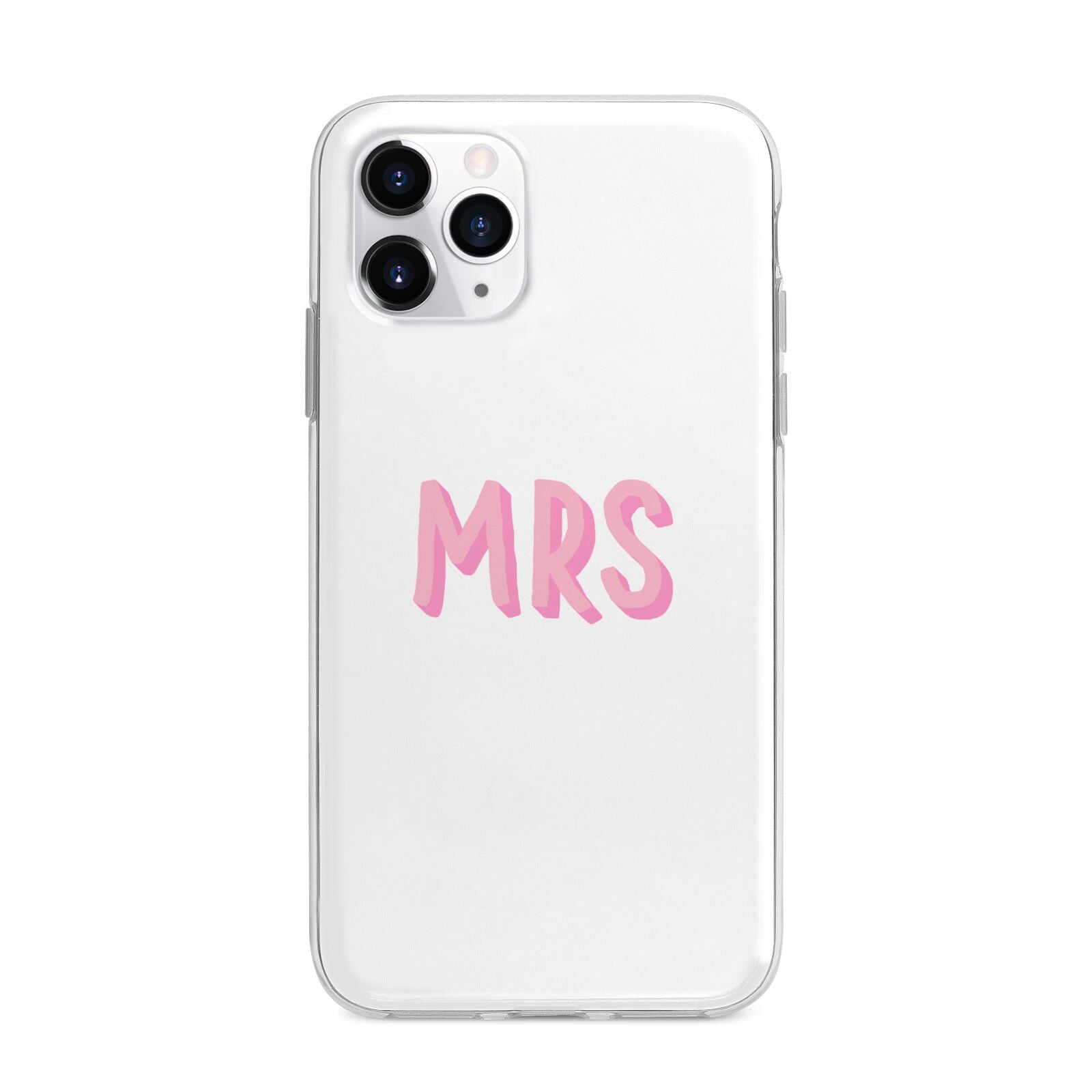 Mrs Apple iPhone 11 Pro Max in Silver with Bumper Case