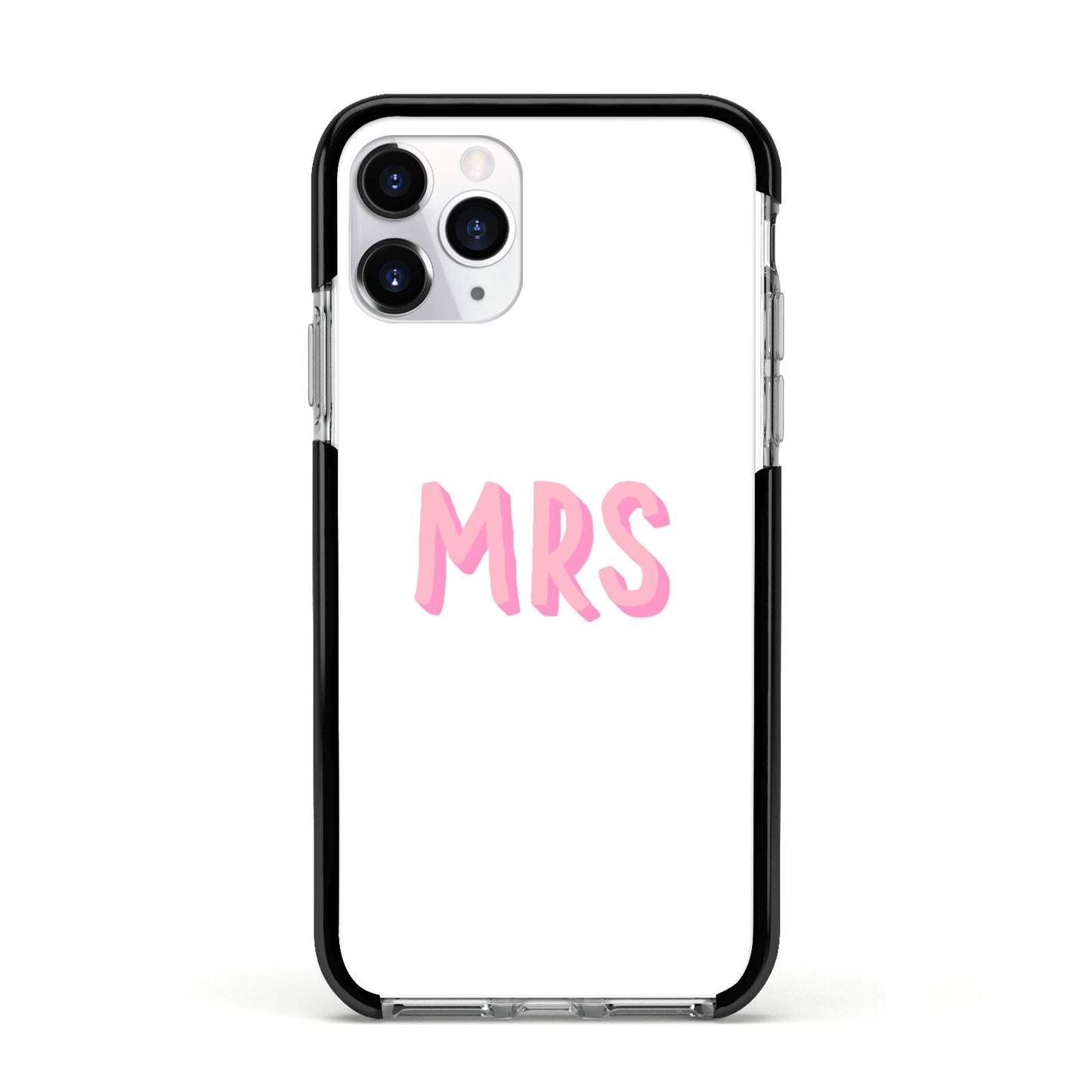 Mrs Apple iPhone 11 Pro in Silver with Black Impact Case