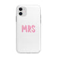 Mrs Apple iPhone 11 in White with Bumper Case