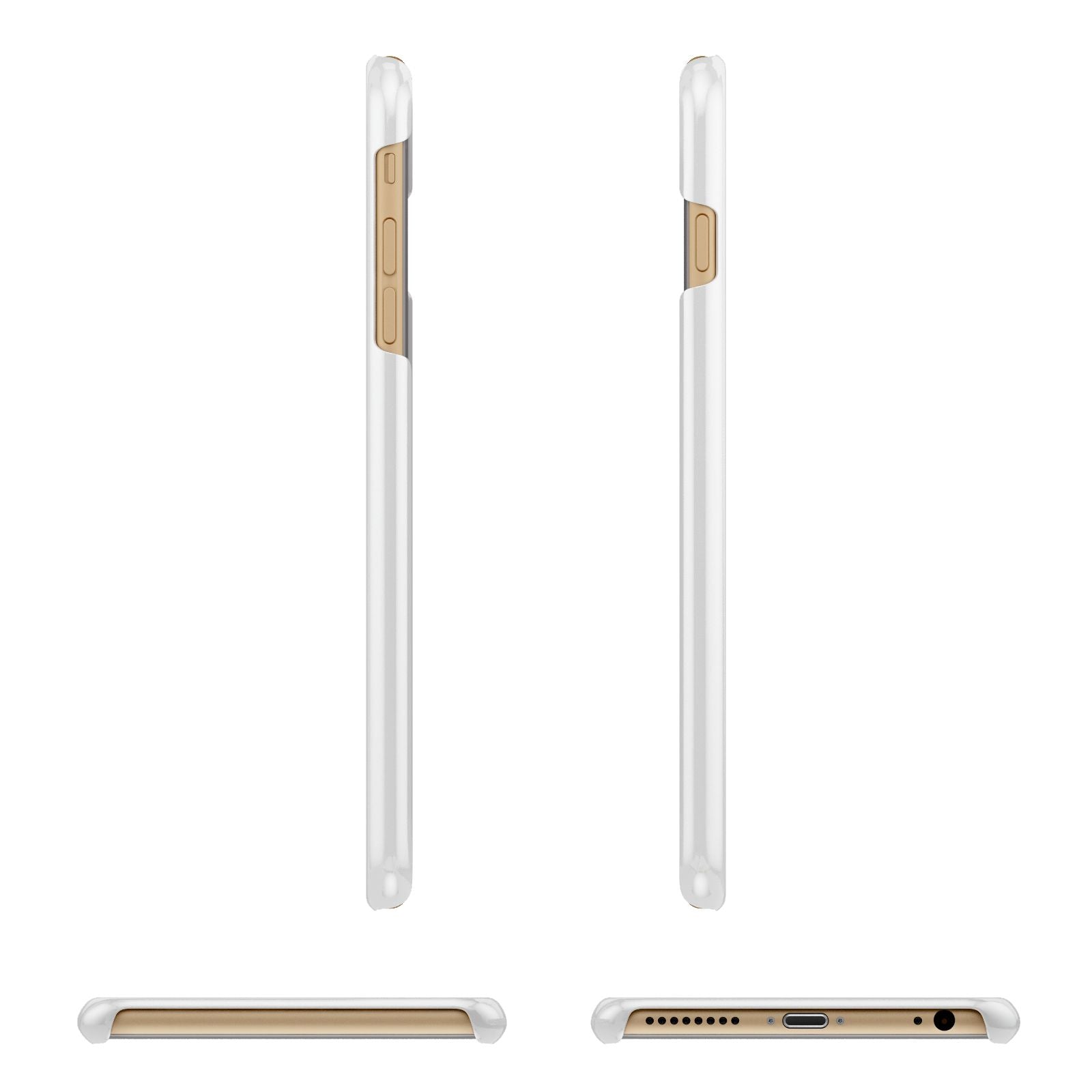 Mrs Apple iPhone 6 Plus 3D Wrap Snap Case Angled Images