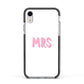 Mrs Apple iPhone XR Impact Case Black Edge on Silver Phone