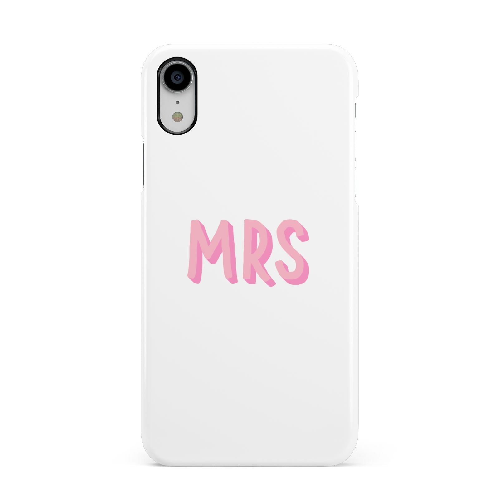 Mrs Apple iPhone XR White 3D Snap Case