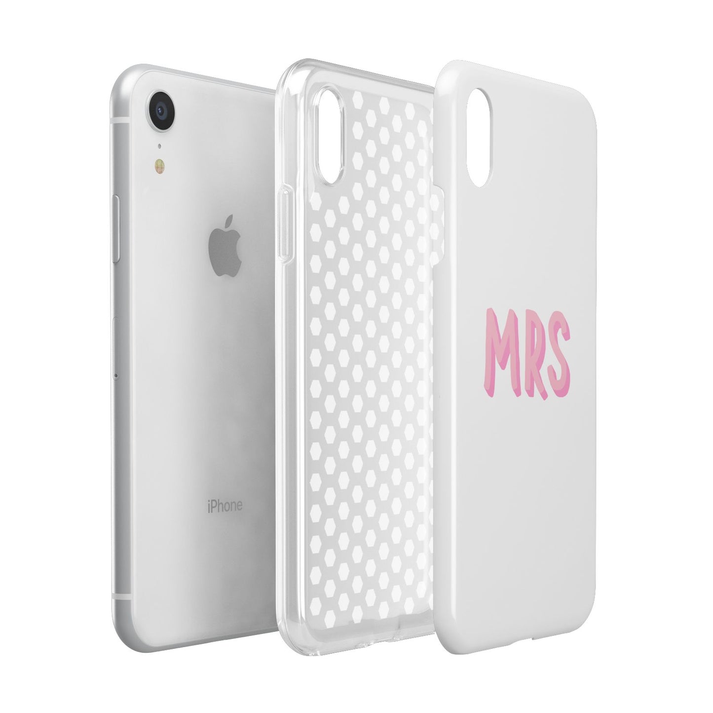 Mrs Apple iPhone XR White 3D Tough Case Expanded view
