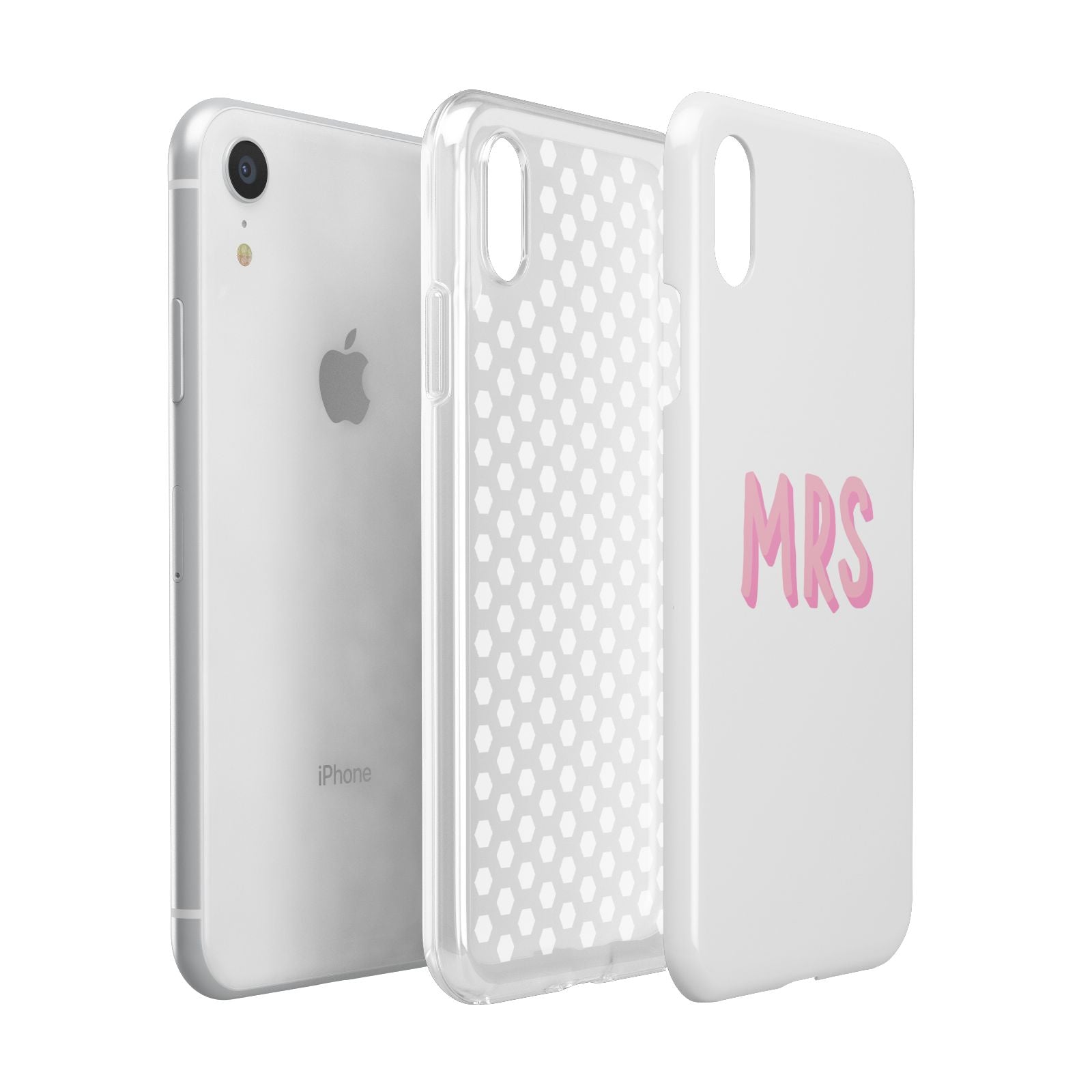 Mrs Apple iPhone XR White 3D Tough Case Expanded view