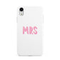 Mrs Apple iPhone XR White 3D Tough Case