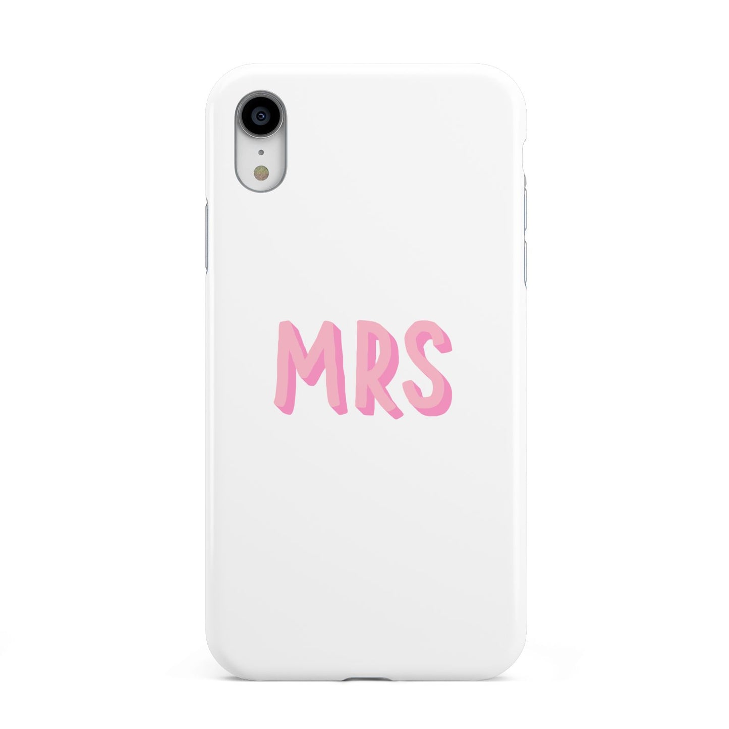 Mrs Apple iPhone XR White 3D Tough Case