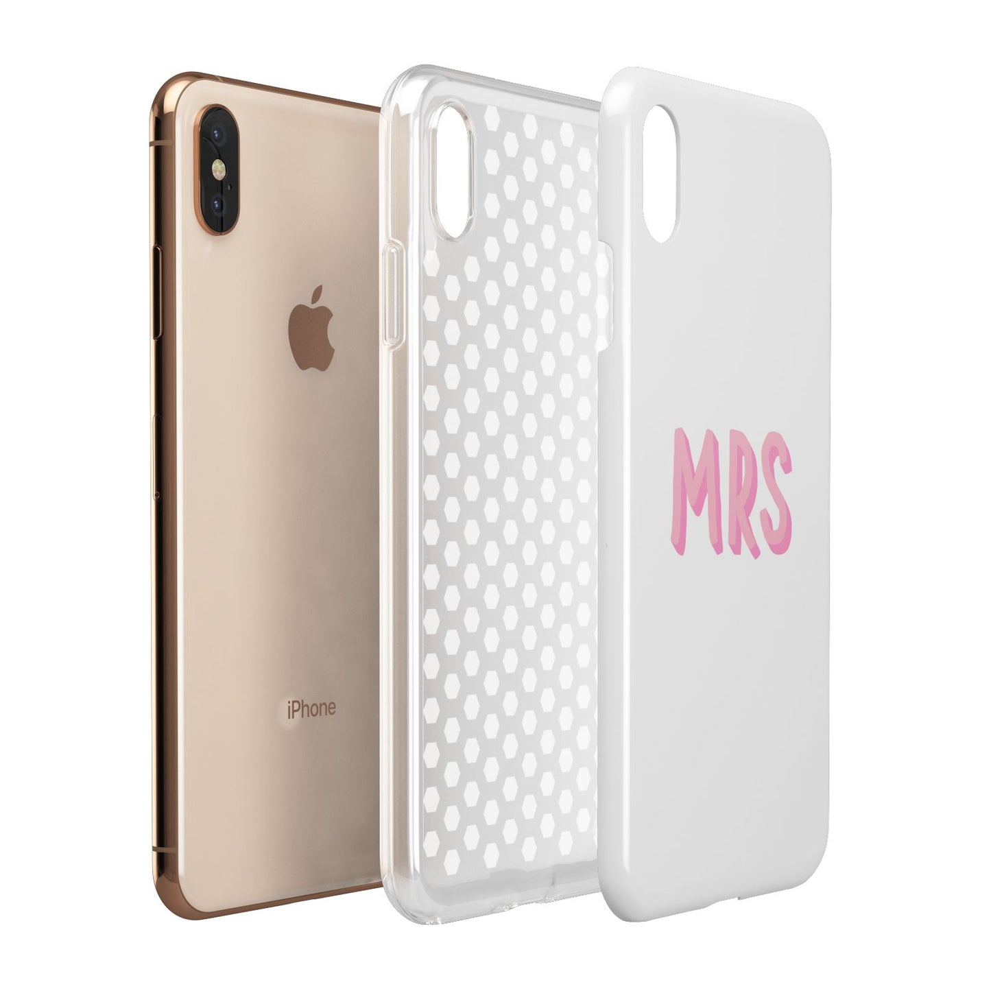 Mrs Apple iPhone Xs Max 3D Tough Case Expanded View