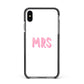 Mrs Apple iPhone Xs Max Impact Case Black Edge on Black Phone