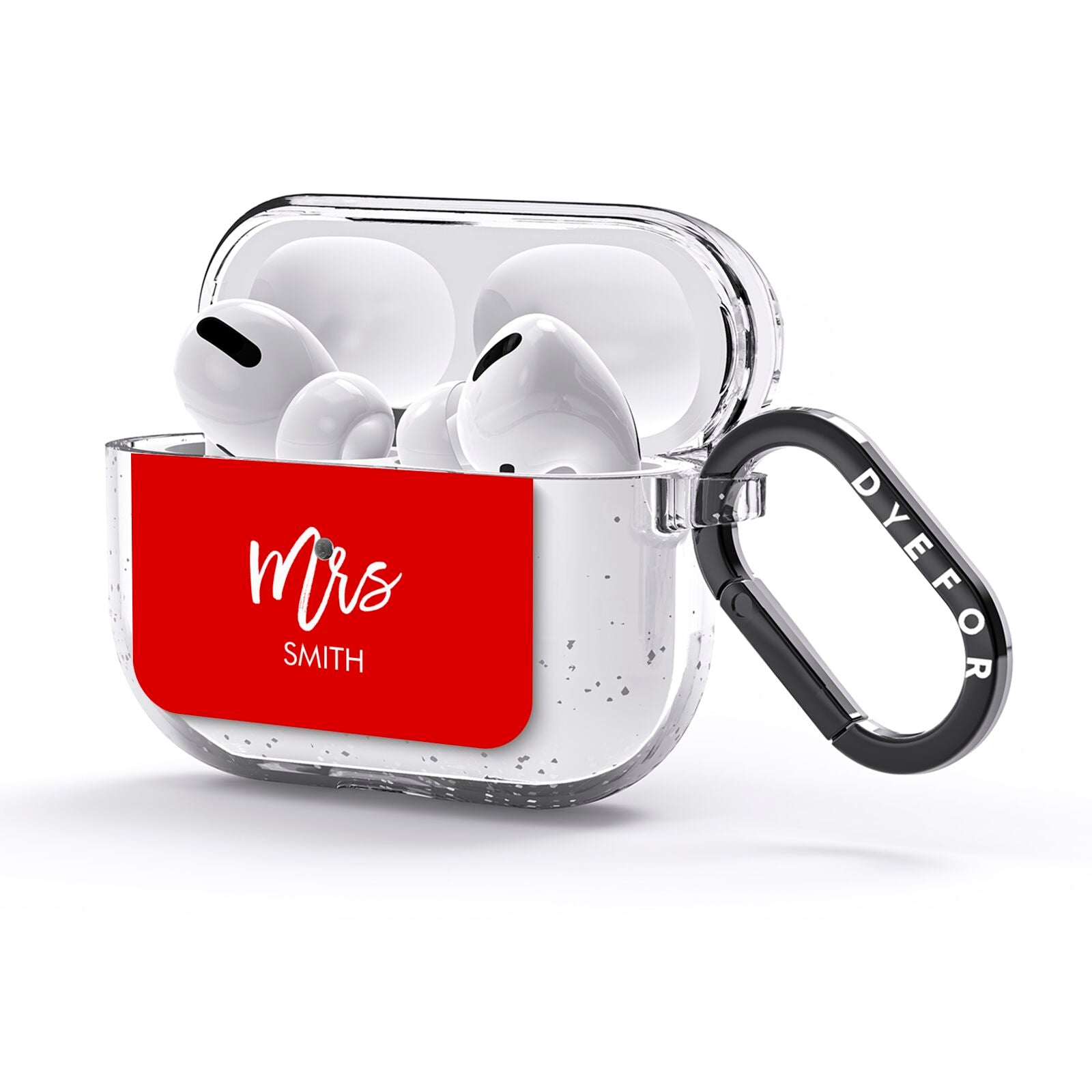 Mrs Custom AirPods Glitter Case 3rd Gen Side Image