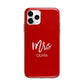 Mrs Custom Apple iPhone 11 Pro in Silver with Bumper Case