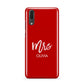 Mrs Custom Huawei P20 Phone Case