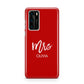 Mrs Custom Huawei P40 Phone Case
