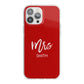 Mrs Custom iPhone 13 Pro Max TPU Impact Case with White Edges