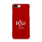 Mrs Custom iPhone 8 Plus 3D Snap Case on Gold Phone